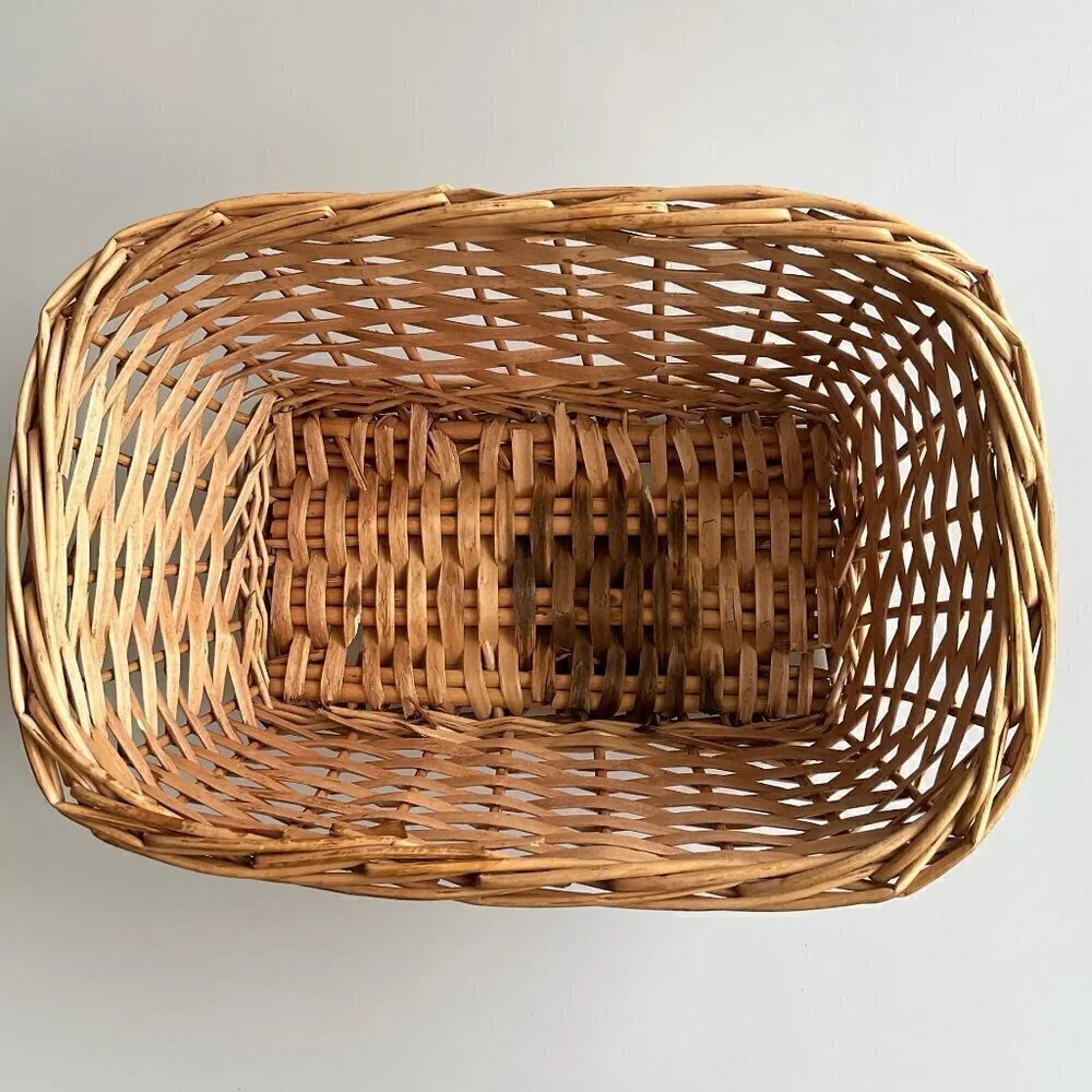 WOVEN RECTANGULAR BASKET HOME DECOR CRAFT DIY